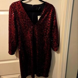 NWT red sequins express dress size 12